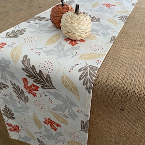 Autumn Leaves Table Runner Orange Brown Fall Vine Home Decor Fall Table Centerpiece Decoration Dining Room Linens Autumn Home Decor