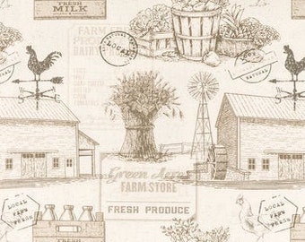 Farmhouse Curtain Panels Farmers Market Window Treatments Rooster Kitchen Curtains Vintage Cafe Home Decor Chicken Windmill