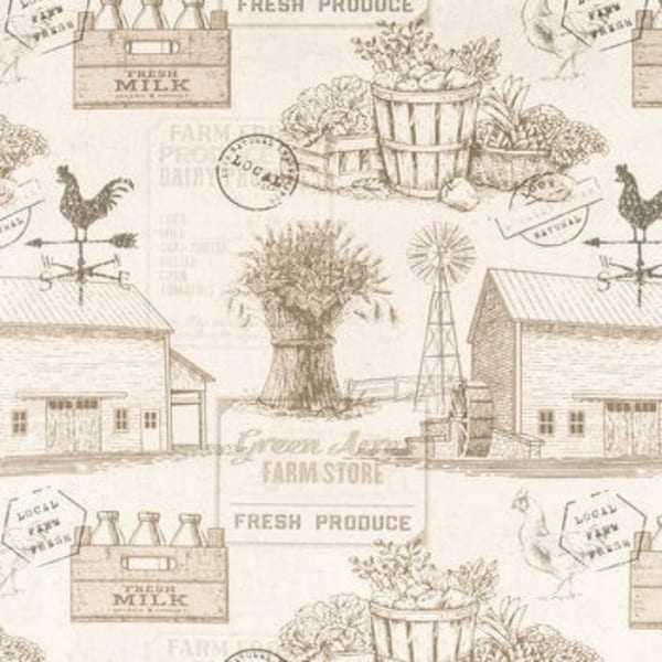 Farmhouse Curtain Valance Farmers Market Window Panel Treatments Rooster Kitchen Decor Curtains Vintage Home Decor Chicken Windmill Design