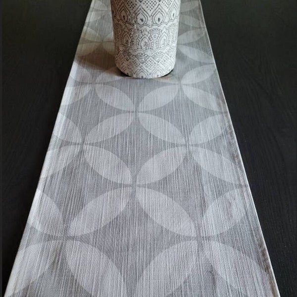 Gray Table Runner Modern Farmhouse Home Decor Table Centerpiece Dining Room Linens Modern Vintage Style Table Runner Home Decor