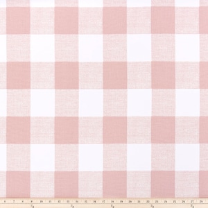 Blush Pink Curtain Panels Plaid Buffalo Check Curtains Window Treatments Country Kitchen Cottage Cabin Home Decor Pink Nursery Curtains