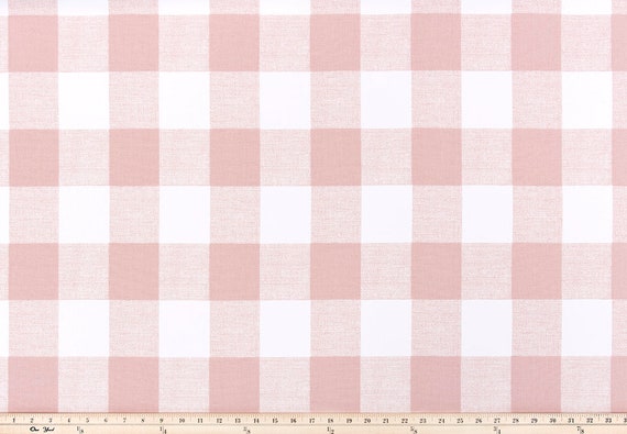 Blush Pink Curtain Panels Plaid Buffalo Check Window Treatments Country Kitchen Cottage Cabin Home Decor Baby Girl Nursery