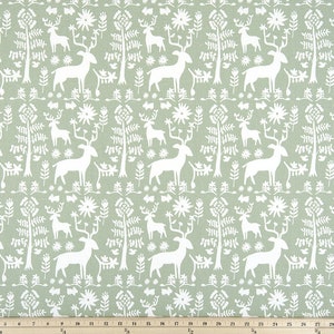 Christmas Deer Tree Napkins Green Holiday Napkin Set Nordic Dining Room Table Linens Vintage Scandinavian Home Decor Setting Centerpiece
