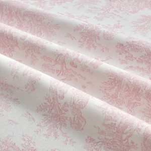 Pink Toile Tablecloth Table Cover Linen Toile Table Cloth Colonial Traditional Home Decor Overlay Classic Dining Room Table Linens