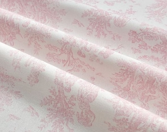 Pink Toile Tablecloth Table Cover Linen Toile Table Cloth Colonial Traditional Home Decor Overlay Classic Dining Room Table Linens