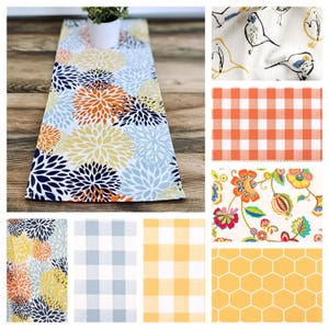 Bunt Gelb Frühling Tischläufer Vogel Kariert Blumen Sommer Living Home Decor Bettwäsche Herzstück Esstisch Einweihungsparty Geschenk für Sie