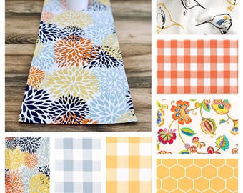 Colorful Yellow Spring Table Runner Bird Plaid Floral Summer Living Home Decor Linens Centerpiece Dining Room Housewarming Gift For Her