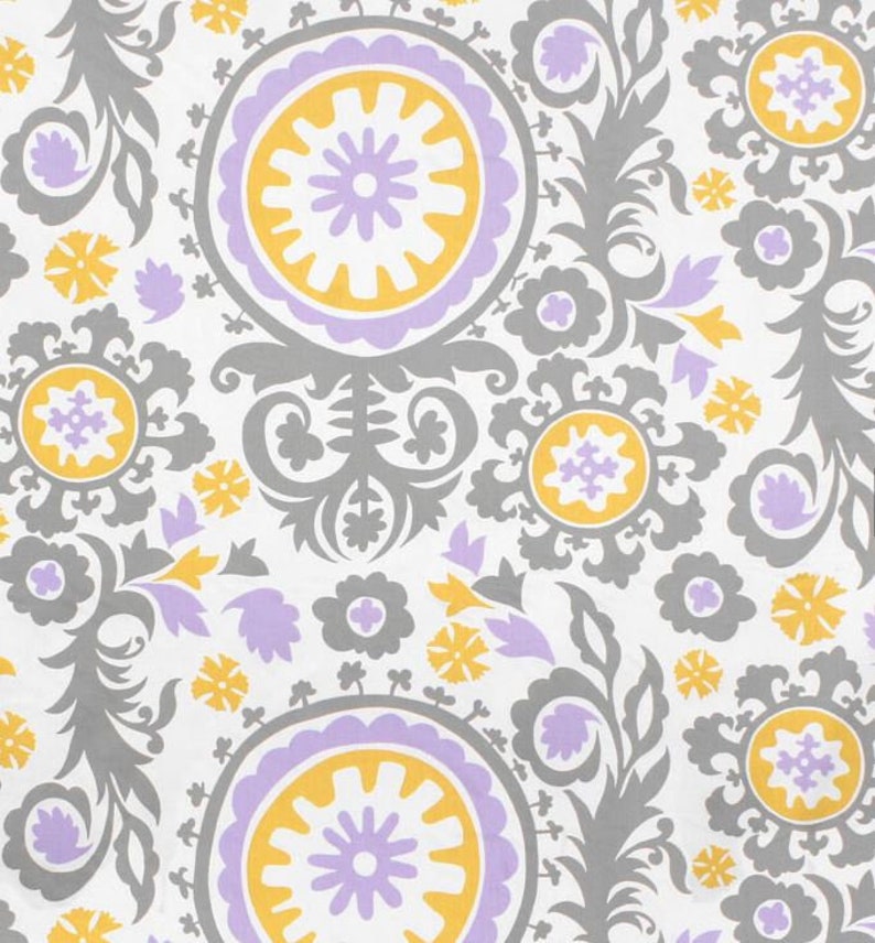 Lavender Wisteria Table Runner Yellow Gray Runner Dining Room Etsy