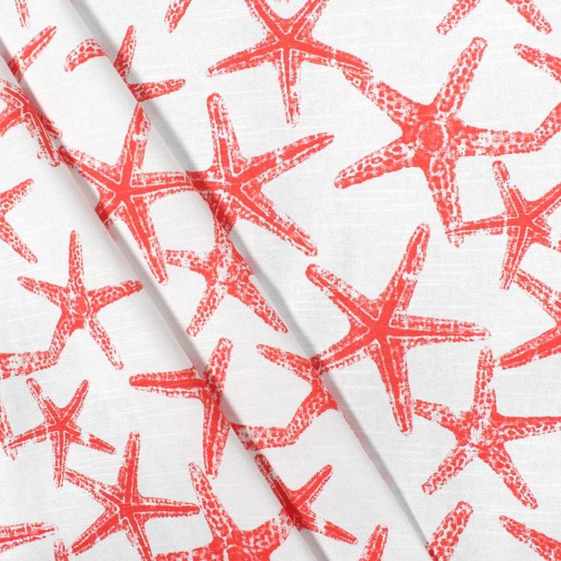 Nautical Fabric By the Yard Coastal Living Home Decor Fabric Medium Weight Upholstery Cotton Sewing Craft Supplies Beach House Decor
