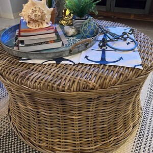 Navy Blue Table Square Overlay Navy Table Cloth Nautical Home Decor Table Topper Anchor Coastal Living Beach House Decor Dining Room Linens