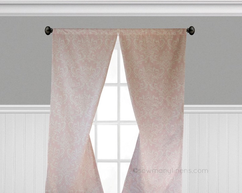 Pink Curtains Floral Window Treatments Custom Drapes Nursery Etsy