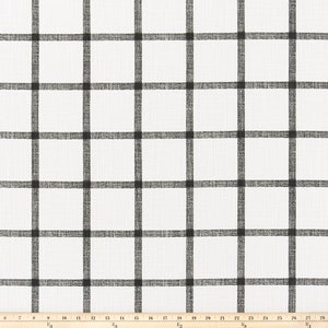 Windowpane Plaid Curtain Panels Modern Farmhouse Home Decor Rustic Living Dining Room Drapery Black Plaid Cafe Curtains Valance