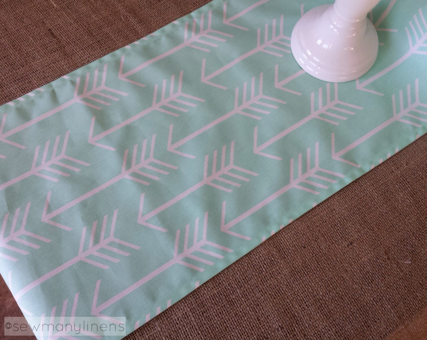 Mint Green Table Runner Table Centerpiece Dining Room Kitchen Etsy