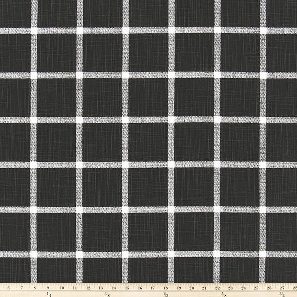 Black & White Windowpane Plaid Curtain Panels Modern Farmhouse Home Decor Rustic Black Checkered Curtains Window Treatments Shade Valance