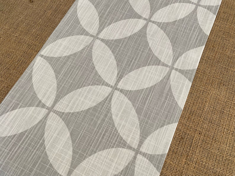 Gray Table Runner Modern Farmhouse Home Decor Table Etsy