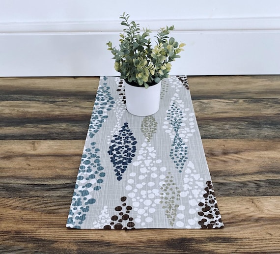 slim fit dress slacks Grey Plaid Table Runner