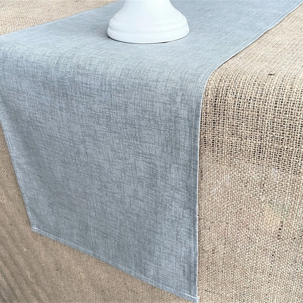 Solid Gray Table Runner Storm Ash Dining Room Linens Modern Minimalist Home Decor Centerpiece Kitchen Runner Fabric Dresser Scarf