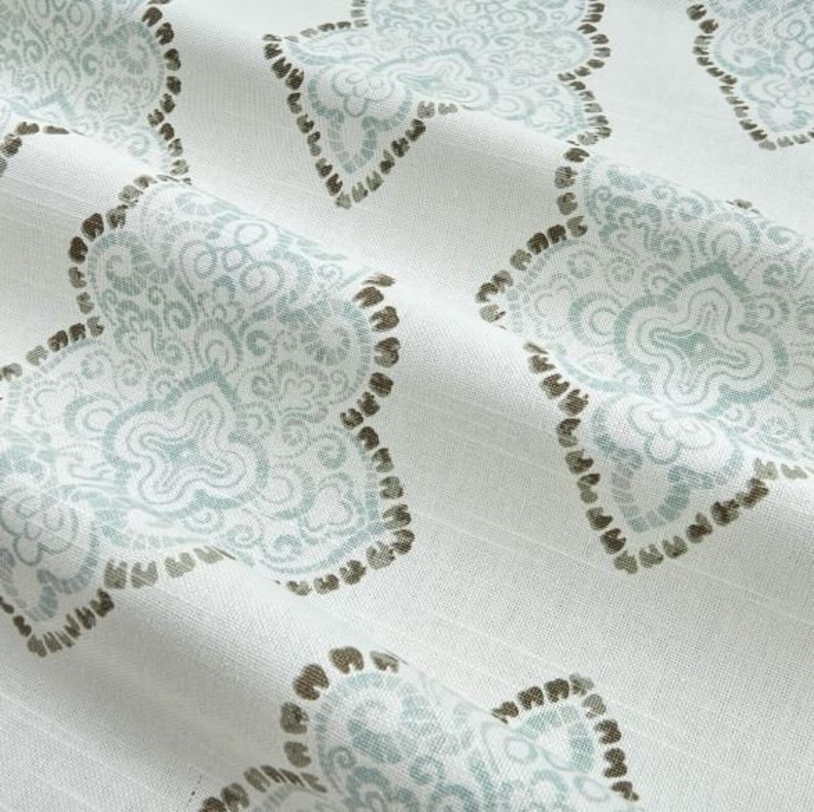 Medallion Table Runner Aqua Blue Table Runner Table Etsy