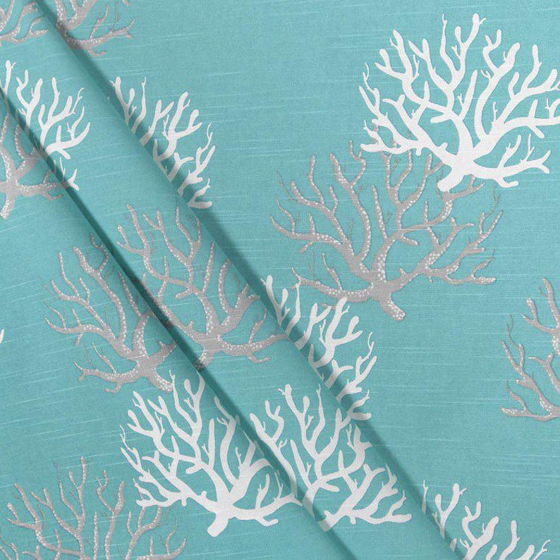Nautical Fabric By the Yard Coastal Living Home Decor Fabric Medium Weight Upholstery Cotton Sewing Craft Supplies Beach House Decor