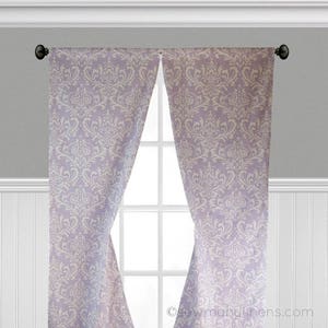 Lavender Curtain Panels Wisteria Purple Curtains Nursery Decor Bedroom Children&#39;s Room Home Decor Floral Window Treatments Valance Shade