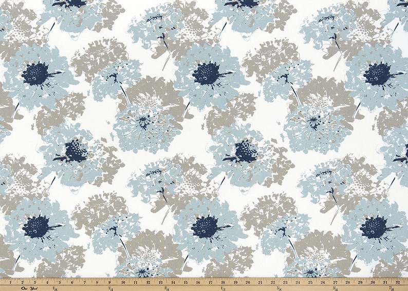 Spa Blue Table Runner Blue & Gray Floral Table Centerpiece Dining Room Decor Modern Vintage Style Table Runner Eclectic Home Decor