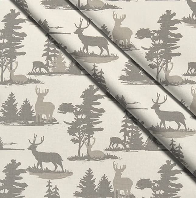 Rustic Mountain Curtain Panels Cottage Cabin Lodge Curtains Home Decor Nursery Window Treatments Deer Antler Children's Play Room Decor