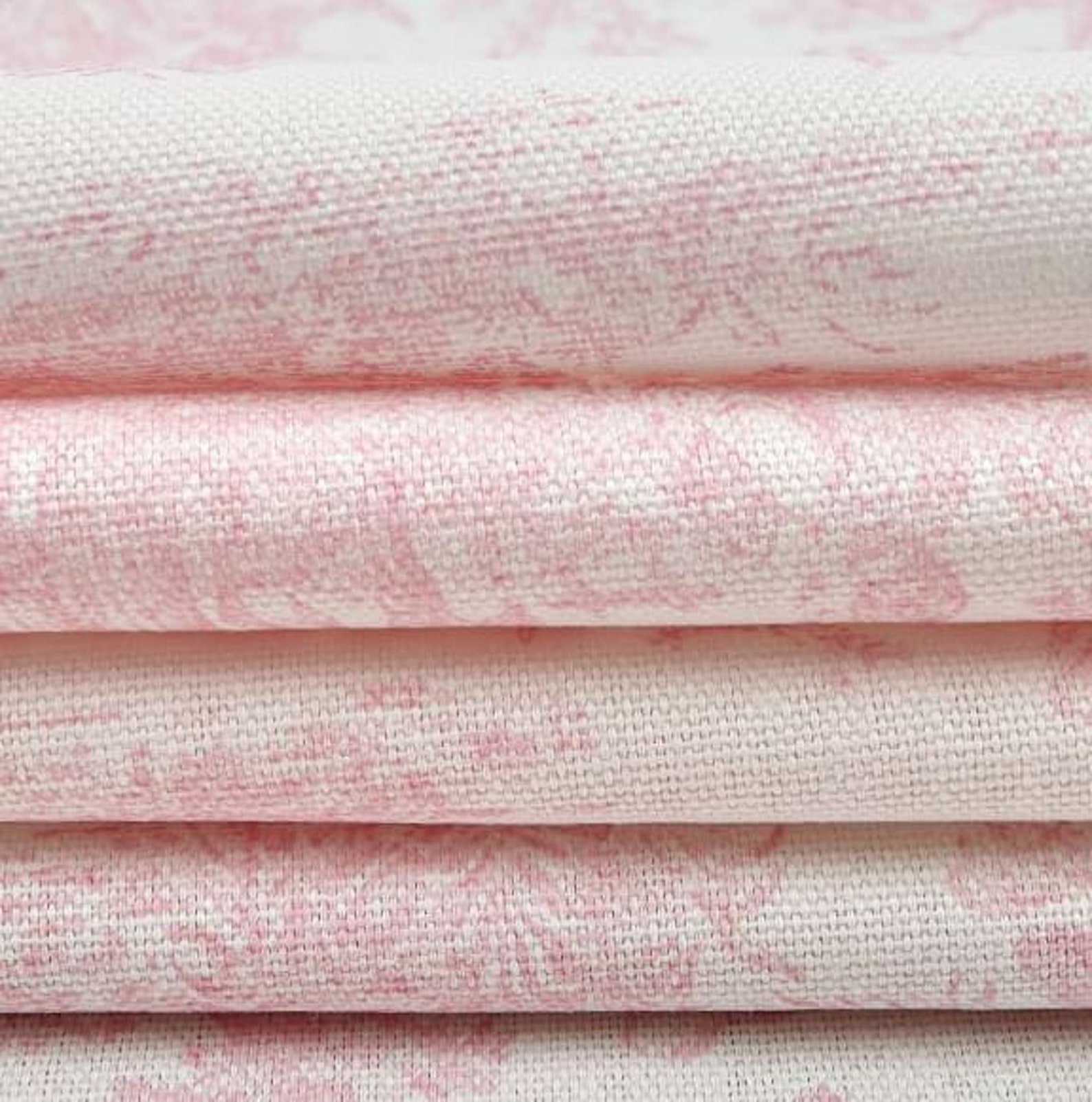 Pink Toile Curtains Colonial Classic Home Decor Window Etsy