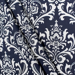 Navy Blue Napkins Kitchen Dining Room Decor Floral Cloth Napkin Set Table Decoration Navy Linens Custom Damask Home Decor Fabric