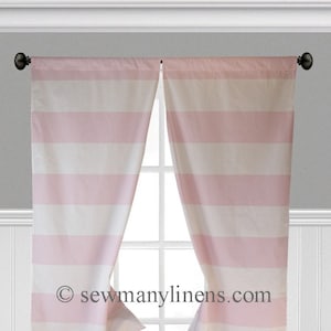 Baby Pink Curtains Window Treatments Drapery Light Pink Girl Nursery Decor Curtain Panels Floral Stripe Chevron Drapes Pink and Gray