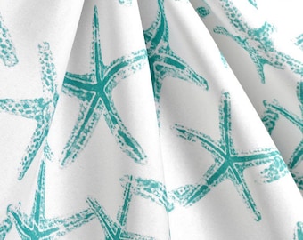 Aqua Blue Napkins Nautical Home Decor Starfish Oceanside Cloth Napkin Set Beach House Decor Cottage Kitchen Dining Room Table Linens