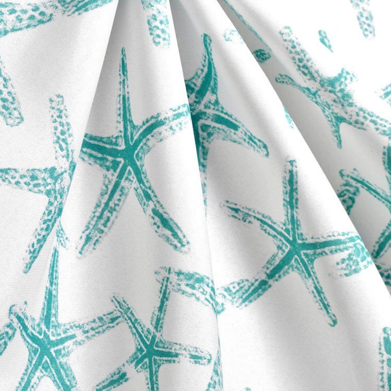 Aqua Blue Napkins Nautical Home Decor Starfish Oceanside Cloth Etsy