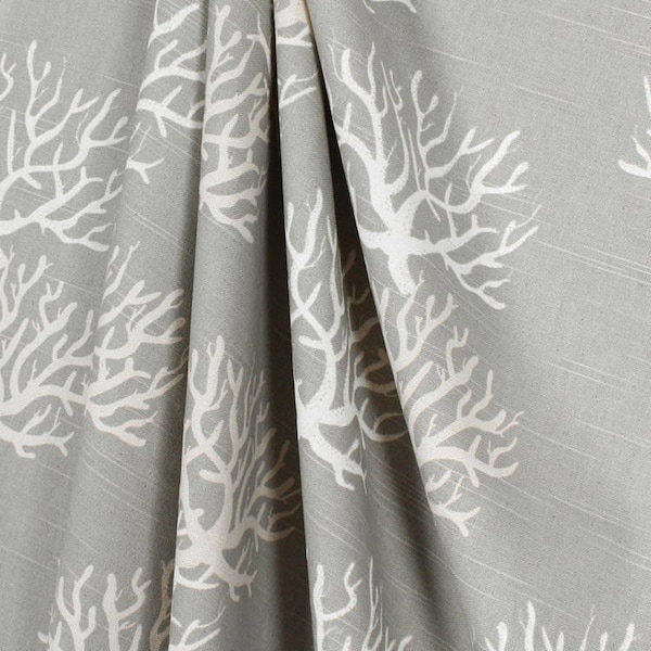 Gray Curtain Valance Coral Reef Nautical Window Treatments Coastal Living Home Decor Window Topper Panels Ocean Life Decor Shade