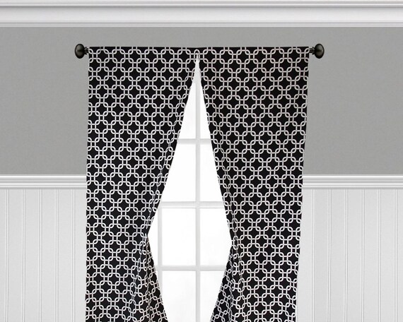 Black And White Curtains Window Treatments Modern Geometric Black And White Curtains Window Treatments Modern Geometric