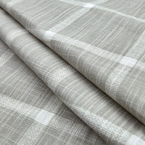 Gray Windowpane Plaid Curtain Panels Modern Farmhouse Home Decor Rustic Primitive Curtains Window Treatments Custom Drapery Valance