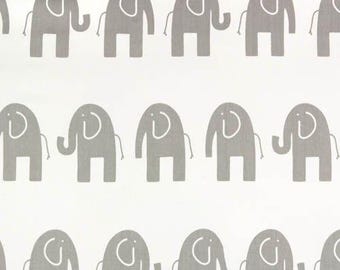 Gray Elephant Fabric By the Yard Home Decor Medium Weight Upholstery Cotton Nursery Zoo Animal Sewing Craft Supplies
