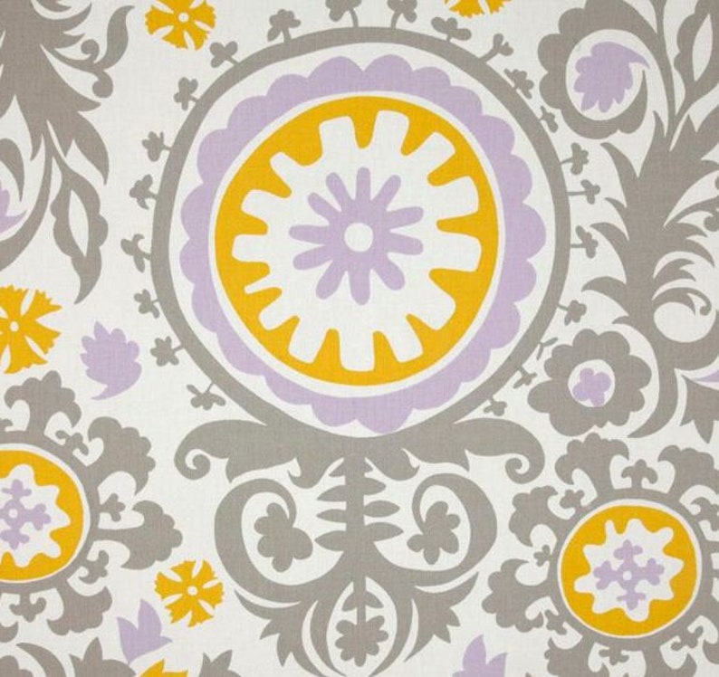 Lavender Wisteria Table Runner Yellow Gray Runner Dining Room Etsy