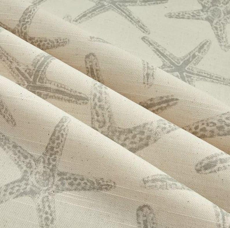 Nautical Fabric By the Yard Coastal Living Home Decor Fabric Medium Weight Upholstery Cotton Sewing Craft Supplies Beach House Decor