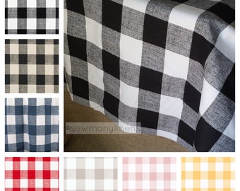 Plaid Tablecloth Buffalo Check Table Cover Cloth Overlay Farmhouse Rustic Classic Home Decor Dining Room Linens Black Navy Red Pink Yellow