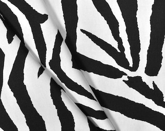 Black & White Zebra Fabric By the Yard Home Decor Heavy Weight Upholstery Cotton African Safari Zoo Sewing Craft Supplies Decor