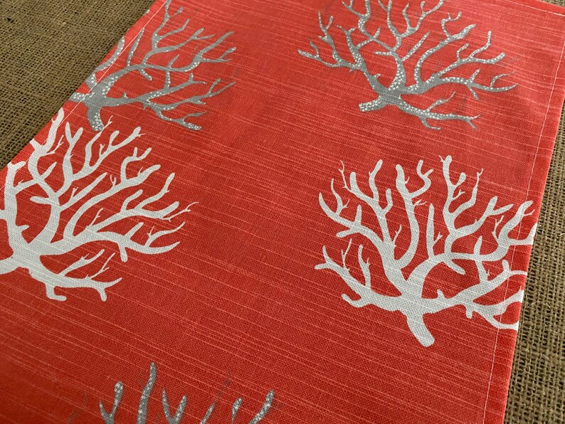 Nautical Table Runner Coral Table Runner Coral Reef Table Etsy