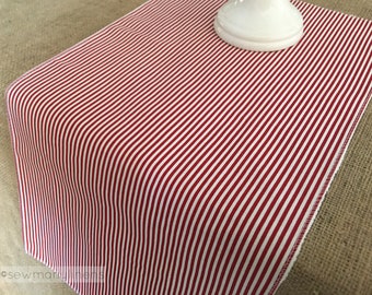 Red Stripe Table Runner Red and White Candy Cane Centerpiece Vintage Home Decor Dining Room Kitchen Linens Classic Pinstripe Runner