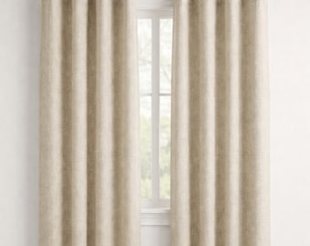 Tan Beige Curtains: Natural Caramel Window Treatments, Oatmeal Panels, Custom Drapes, Bedroom Living Room Home Decor