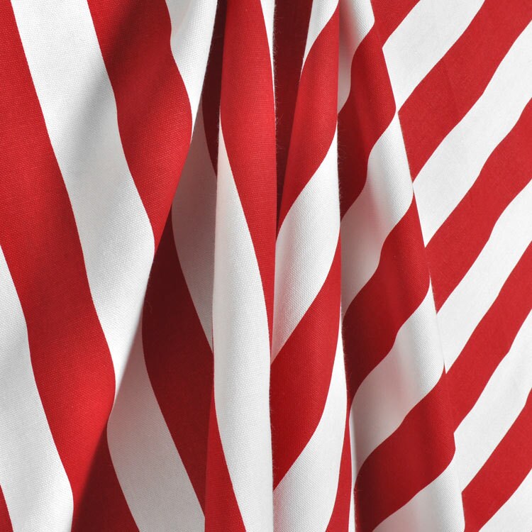 Red and White Striped Curtains Window Treatments Red Canopy Etsy UK