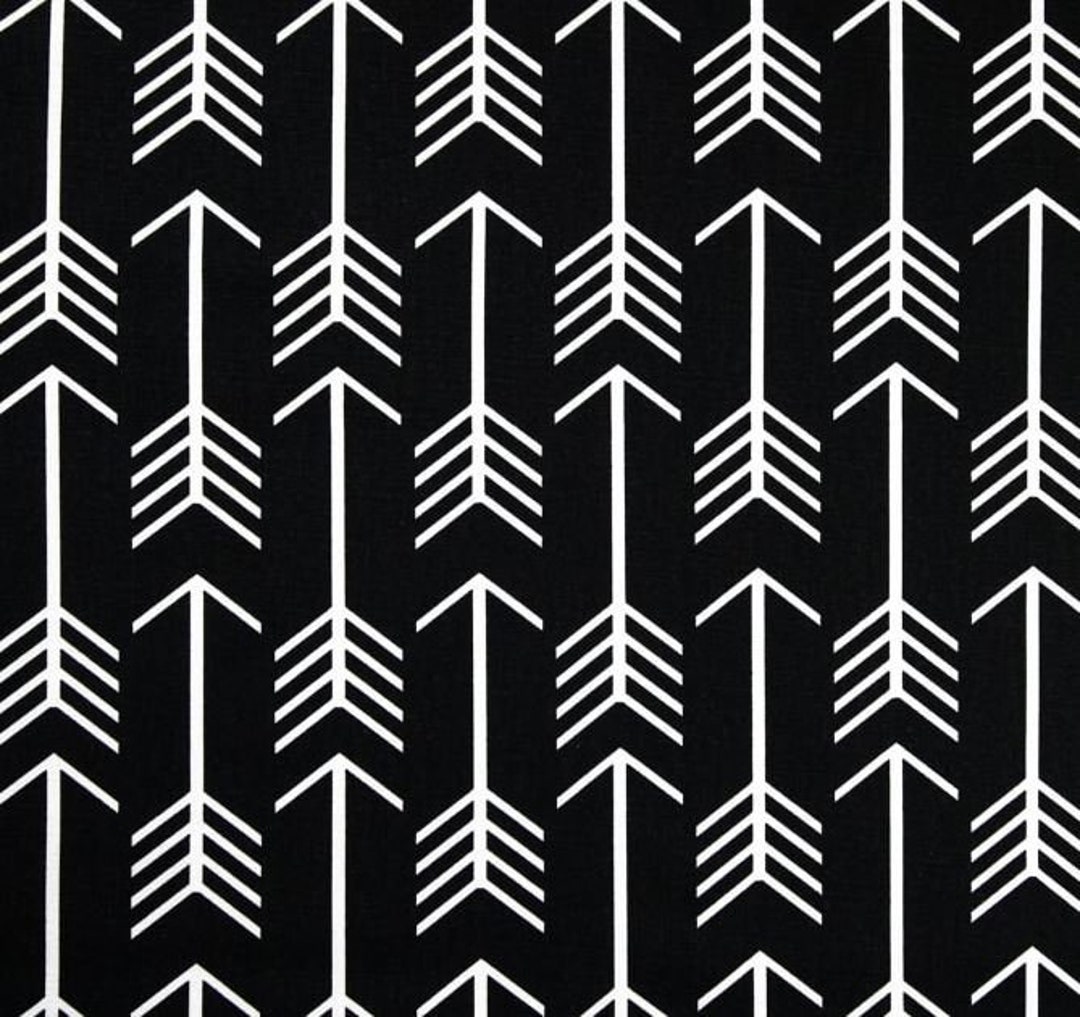 Black and White Fabric by the Yard Rustic Arrow Fabric Home Decor ...