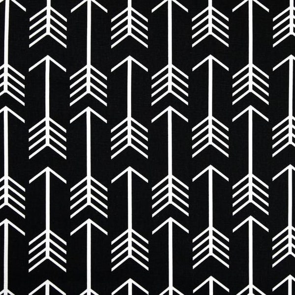 Black and White Fabric By the Yard Rustic Arrow Fabric Home Decor Curtain Medium Weight Upholstery Cotton Sewing Craft Supplies Decor