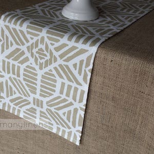 Gold Table Runner Geometric Aztec Print Modern Golden Glitter Table Centerpiece Dining Room Decor Linens Moroccan Egyptian Home Decor