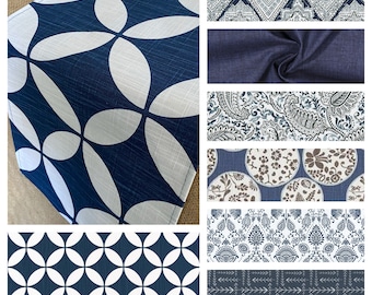 Navy Indigo Blue Table Runner Coastal Living Home Decor Vintage Navy Blue Table Linens Centerpiece Dining Room Kitchen Decor Linens