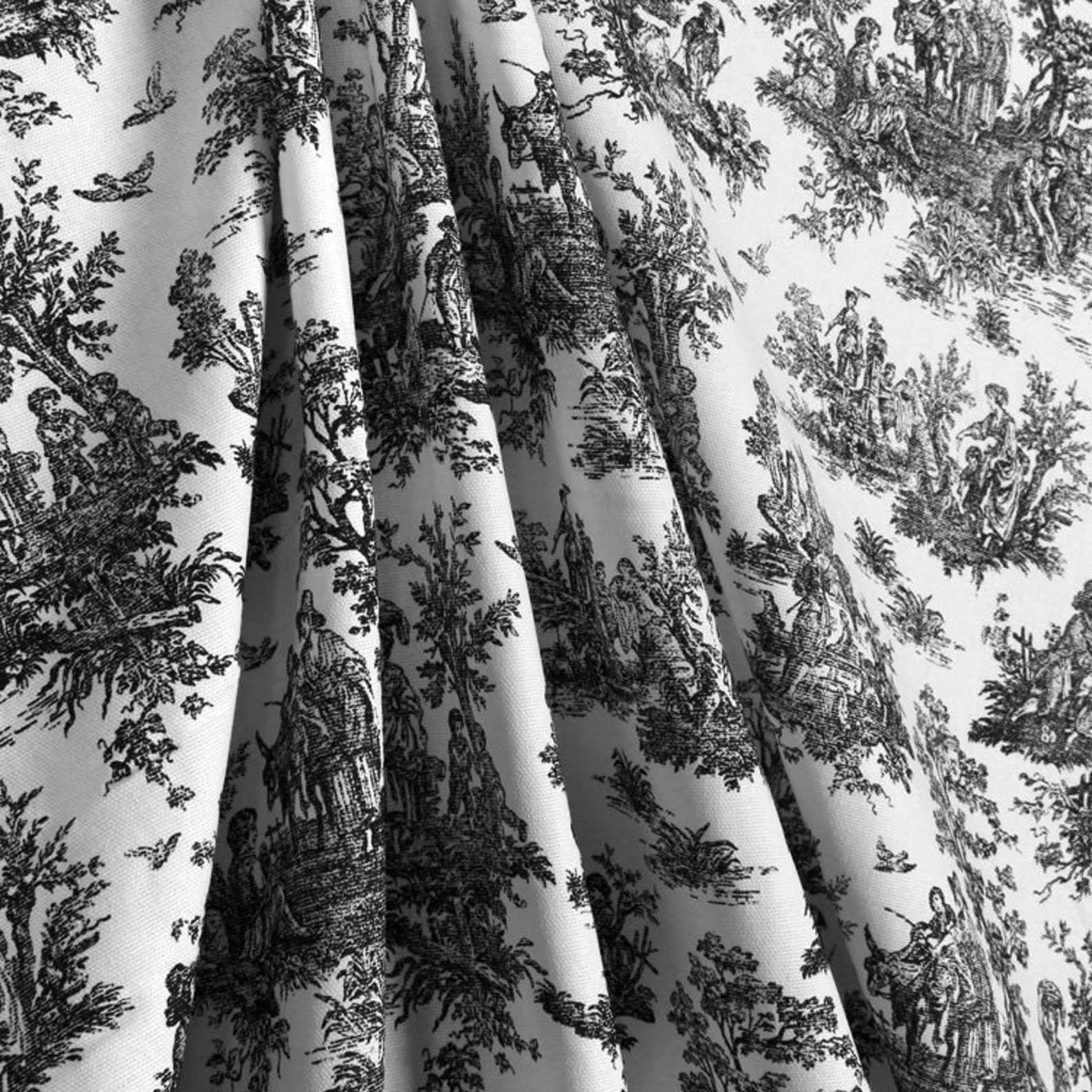 Black Toile Tablecloth Table Cover Colonial Traditional Table Etsy