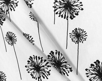 Black & White Table Square Overlay Black Dandelion Table Cloth Classic Vintage Dresser Scarf Topper Spring Floral Kitchen Dining Room Decor