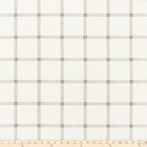 Tan Taupe Gray Plaid Curtain Panels Windowpane Curtains Modern Farmhouse Home Decor Window Treatments Kitchen Valance Cafe Panels Drapes
